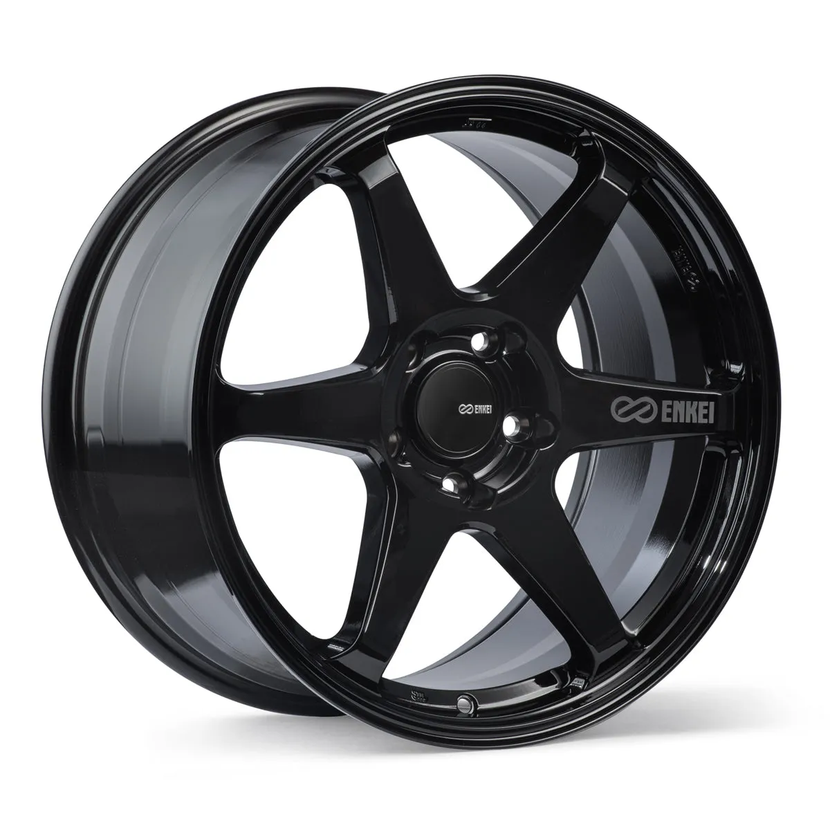 Enkei T6R 17x8 40mm Offset 5x114.3 Bolt Pattern 72.6 Bore Gloss Black Wheel - 539-780-6540BK