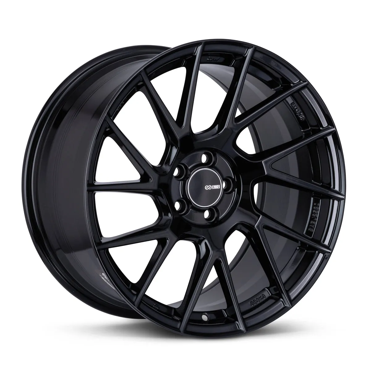 Enkei TM7 18x8.5 5x114.3 38mm Offset 72.6mm Bore Gloss Black Wheel - 507-885-6538BK