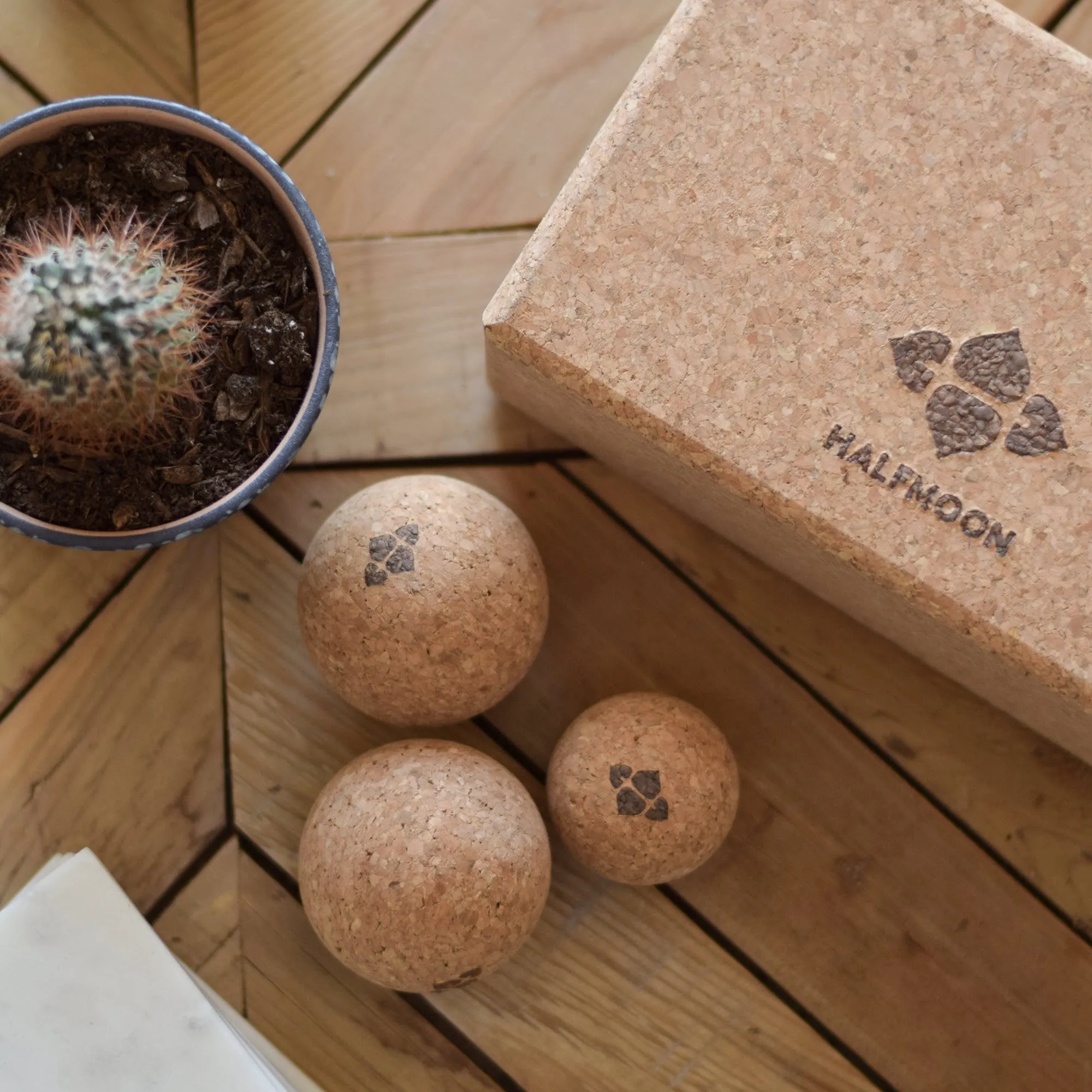 Halfmoon Cork Massage Ball Trio